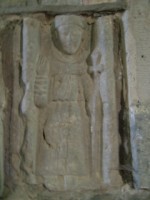 Carving of St. Francis in Meelick Friary, Eyrecourt, Co. Galway