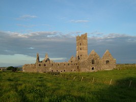 A view of Moyne Friary, Co. Mayo