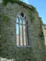 East window at Lislaughtin Abbey, Ballylongford, Co. Kerry
